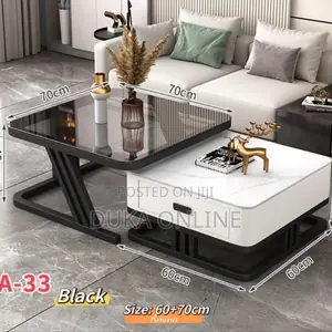 Square 2-in-1 Glass Table