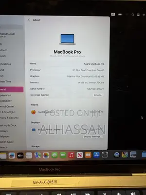 Apple MacBook Pro 2017 16GB RAM, 512GB SSD