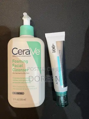 Cerave Foaming Cleanser & Anua PDRN Moisturizing Cream