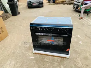 Nasco 90x60 5 Burner Gas Cooker with Grill - Black