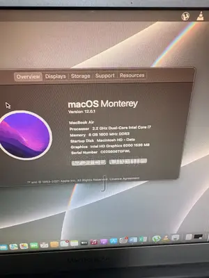 Apple MacBook Air 8GB Intel Core i7 512GB SSD