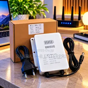 UNISEC Mini UPS 12V 2A Backup Power for Routers, Modems, CCTV