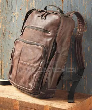 Carbon2cobalt Vintage-Finished Full-Grain Leather Backpack