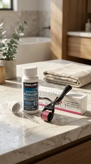 Kirkland Minoxidil & Derma Roller for Hair Growth