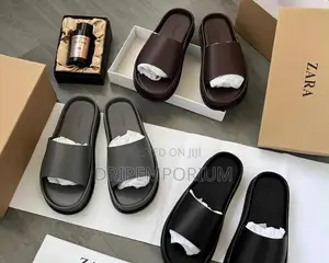 Luxury Minimal Leather Slides - Chocolate Brown