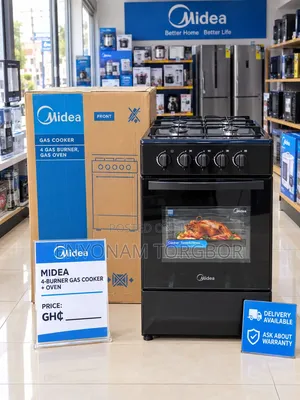 Midea 4-Burner Gas Cooker with Oven