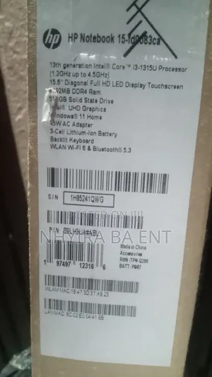 New HP 15 Laptop: Intel Core i3, 8GB RAM, 512GB SSD