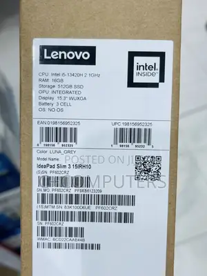 New Lenovo Ideapad 3 Laptop - Core i5, 16GB RAM, 512GB SSD