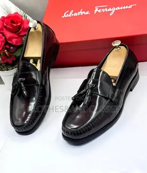 Salvatore Ferragamo Men's Tassel Loafers - Burgundy/Coffee-Black