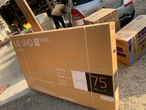 Black 4K Smart LG 75 Inch UR80 Android TV