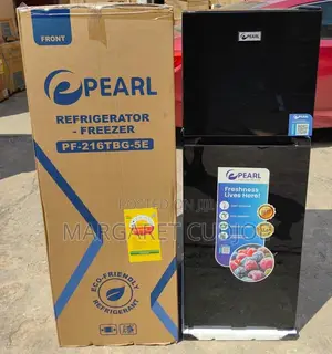 Pearl PF-216TBG-5E Black Mirror Fridge