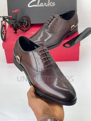 Clarks Brown Leather Oxford Shoes
