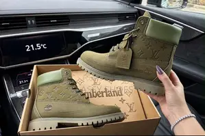 Timberland x Louis Vuitton Army Green Boots