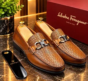Salvatore Ferragamo Brown Leather Men's Shoes