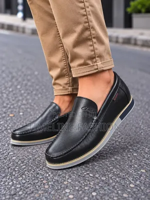 Clarks Men's Black Leather Loafers (Sizes 39-46)