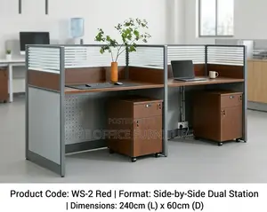 WORX 2-Person Office Workstation (WS-2 Red)