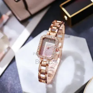 Luxury Ladies Fashion Square Crystal Quartz Watch