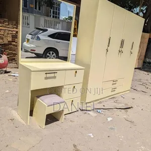 Bedroom Set - Wardrobe and Dressing Table - Cream