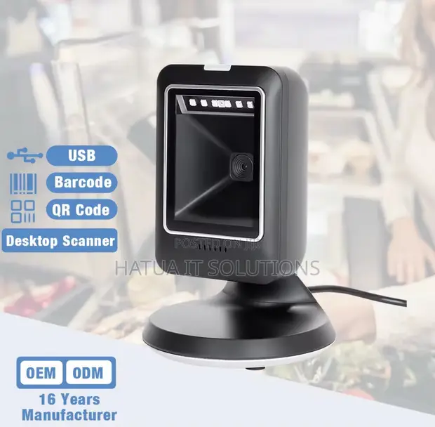 Brand New 2D Table Mount Barcode Scanner - 1