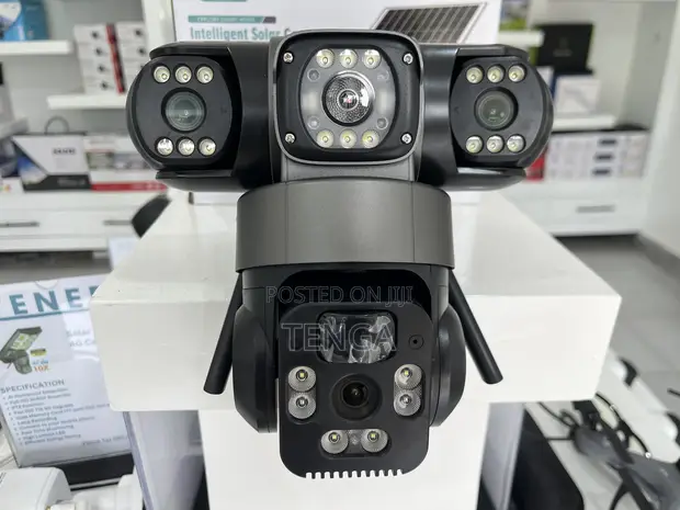 Kamera ya Solar CCTV Lensi 3 yenye Night Vision - 1