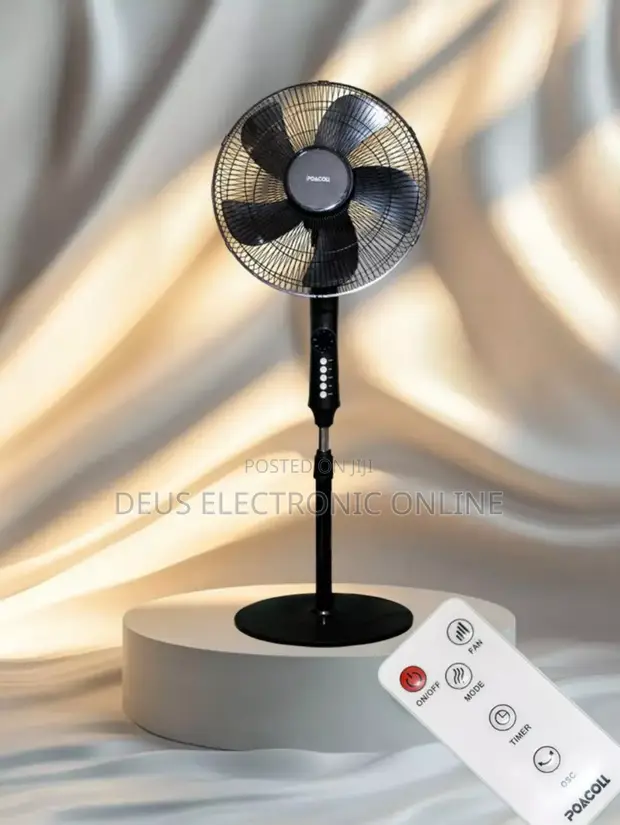 Poacoll Fan ya Sakafu 16" yenye Remote - 1