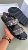 Hermes, Prada, LV, Versace, Dior Men's Leather Sandals - 2