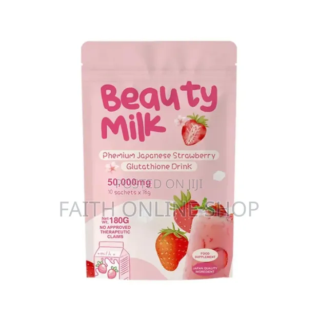 Beauty Milk Premium Japanese Strawberry Glutathione Drink 10 Sachets - 1