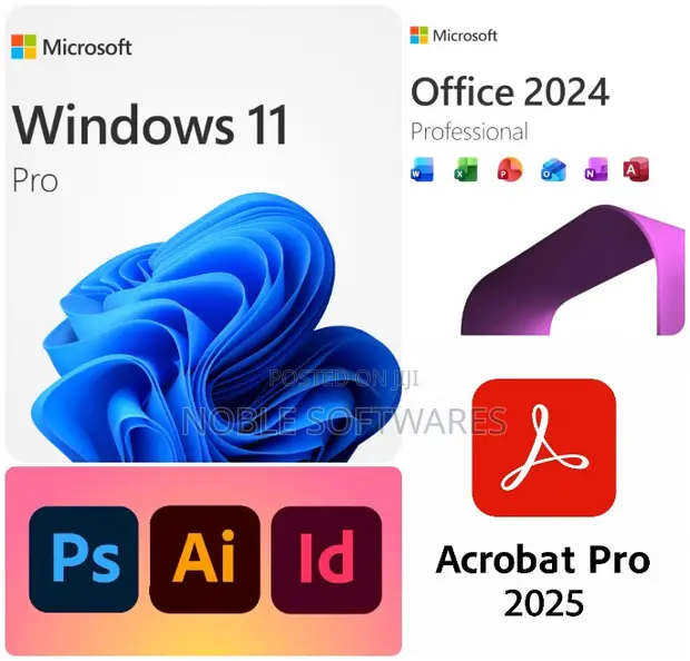 Windows 11 Pro + Office 2024 + Adobe 2026 Software Package - 1