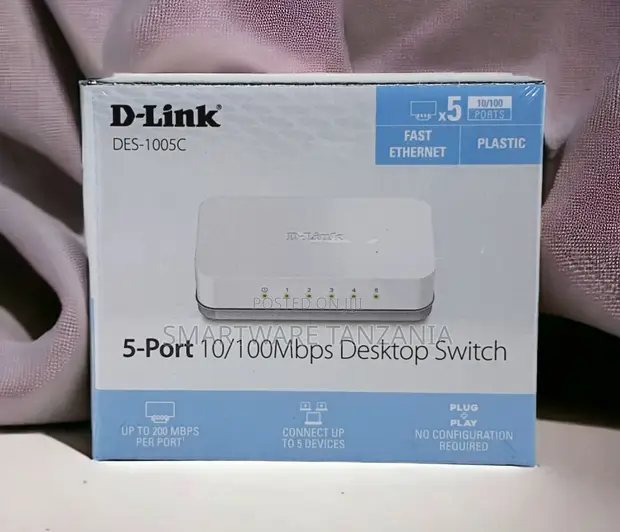 D-Link DES-1005C Switch ya Port 5 za Fast Ethernet - 1