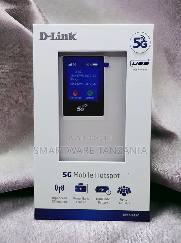 D-Link DWR-900V 5G Mobile Hotspot & 10000mAh Power Bank - 1