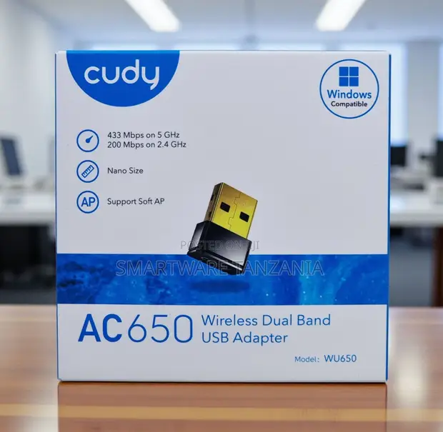 Cudy WU650 AC650 Nano Dual-Band USB Wi-Fi Adapter - 1