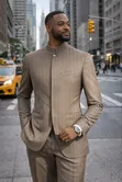 Safari Suits za Kisasa Zenye Michirizi Midogo - 1