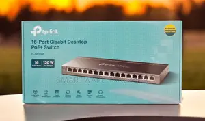 TP-Link TL-SG116P 16-Port Gigabit PoE+ Switch 120W