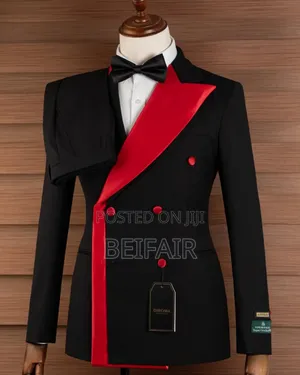 Men's Suit - Black and Red Mix