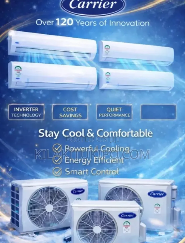 Kiyoyozi Kipya Kabisa Carrier QHG 12000 BTU Midwall Split - 1