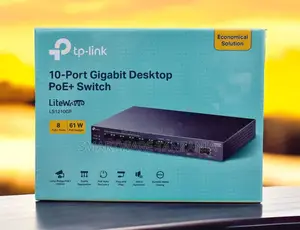 TP-Link LiteWave LS1210GP 10-Port Gigabit PoE+ Switch 61W