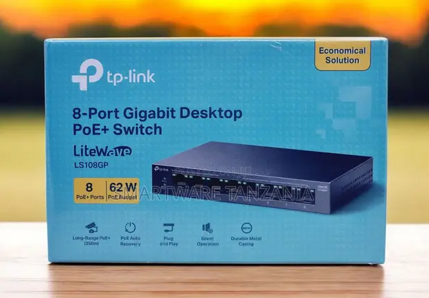 TP-Link LiteWave LS108GP 8-Port Gigabit PoE+ Switch - 1