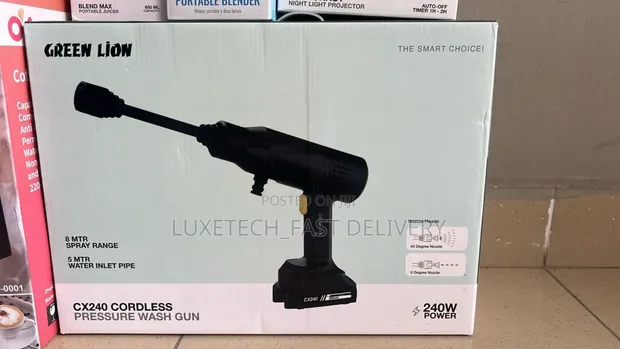 Green Lion CX240 Cordless Pressure Washer (Battery-Powered) - 1