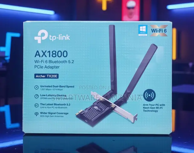 TP-Link Archer TX20E AX1800 Wi-Fi 6 Bluetooth PCIe Card - 1