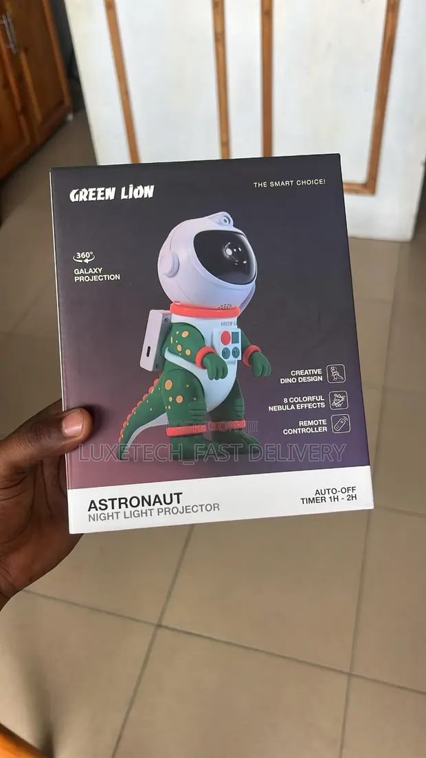 Green Lion Astronaut Night Light Projector - 1