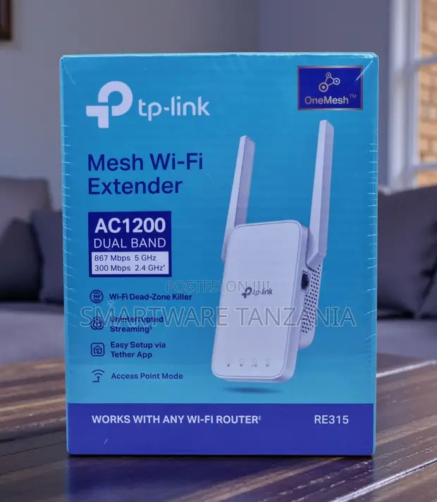 TP-Link RE315 AC1200 Dual Band OneMesh Wi-Fi Extender - 1