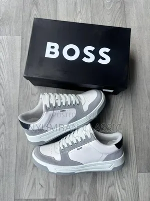 Viatu vya Sneakers vya Boss Ngozi Halisi