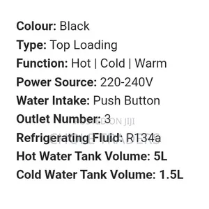 Hisense 3-Tap Top Loading Water Dispenser with Cabinet - Black