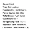 Hisense 3-Tap Top Loading Water Dispenser with Cabinet - Black - 2