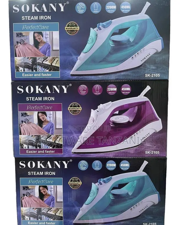 Sokany SK-2105 Steam Iron 2200W Ceramic 450ml - 1