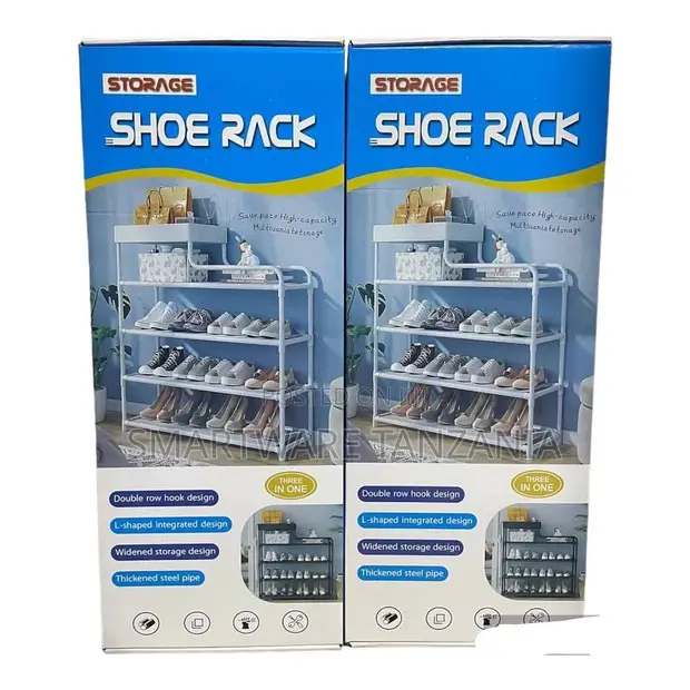 Storage ya Viatu Chuma Tiara 4 - Rafu Pana L-Shape - 1