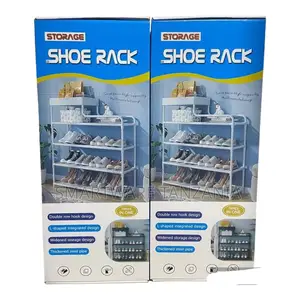Storage ya Viatu Chuma Tiara 4 - Rafu Pana L-Shape