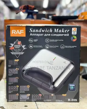 RAF R209 Sandwich Maker 2000W 10-in-1 Chuma cha Kutupwa