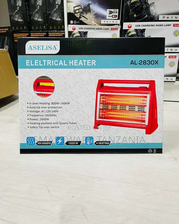 Aselisa AL-2830X Heater ya Umeme ya Quartz 1600W - 1