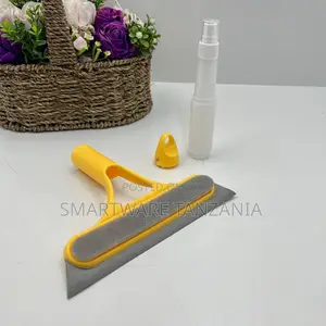 Window Squeegee Cleaner with Rubber Blade & Spray Bottle